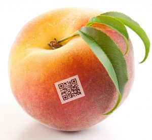 Transparencia alimentaria. Código QR frutas